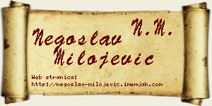 Negoslav Milojević vizit kartica